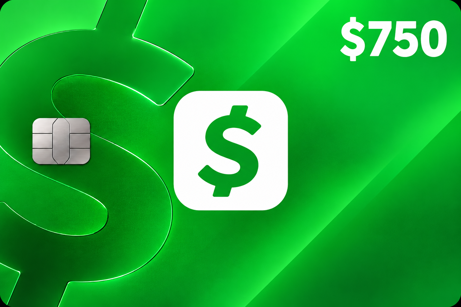 Cash App $750 reward artwork